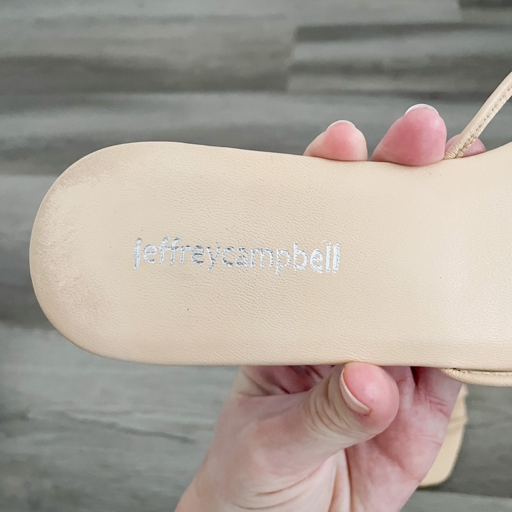 Jeffrey Campbell Tan Strappy Sandals 7/38 - Picture 3 of 7